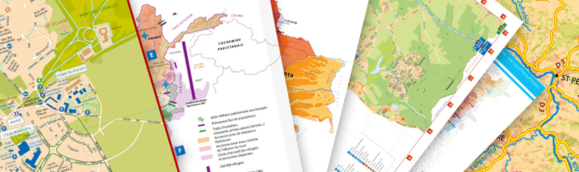 Cartographie, plans de villes et cartes géographiques